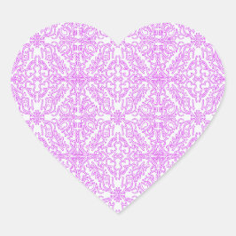 Coração Adesivo Mandala Lavanda e Menta