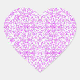 Coração Adesivo Mandala Lavanda e Menta