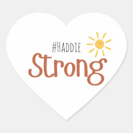 Coração adesivo personalizado do #name para cancer de infâ