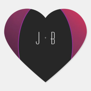 Coração Adesivo Personalizável Minimalista Berry