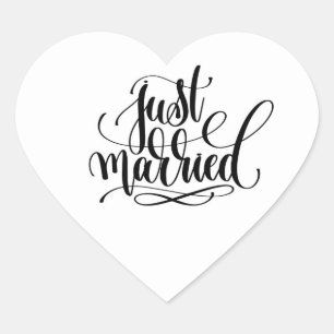 Coração Adesivo Recém-Casados