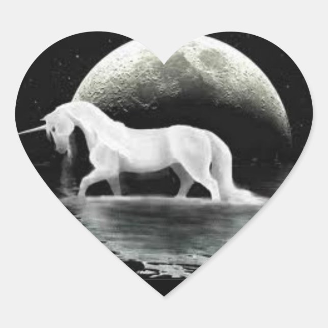 Coração adesivo unicorn (Frente)