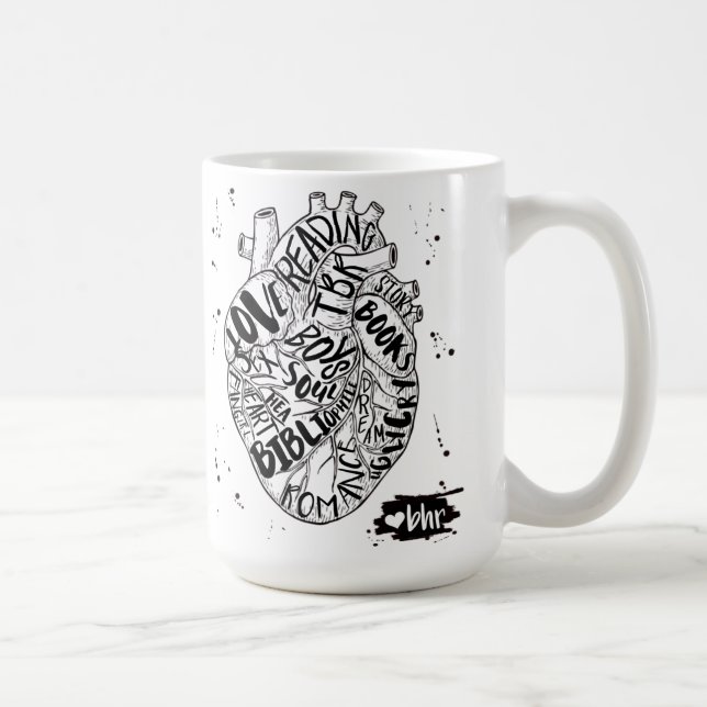 Coração & alma da caneca romance (Direita)