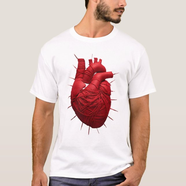"Coração Amarrado" Camiseta Gráfica de Anatomia –  (Frente)