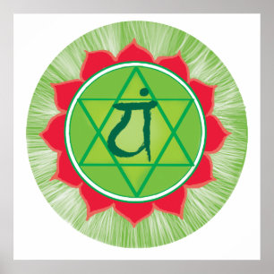 Coração Anahata Chakra - Papel Poster