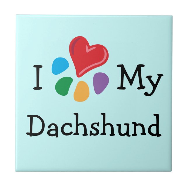 Coração animal de Lover_I meu Dachshund (Frente)