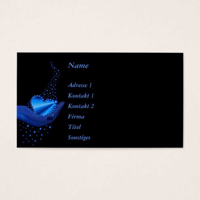 Coração Arco-Íris Azul com Estrelas (Frente)