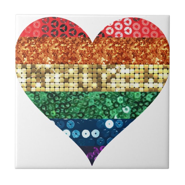 coração arco-íris lgbt (Frente)
