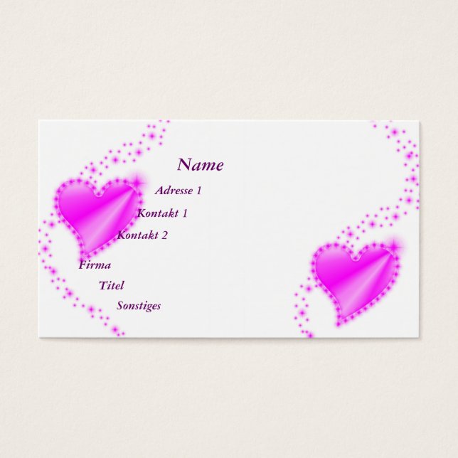 Coração Arco-Íris rosa com Estrelas (Frente)