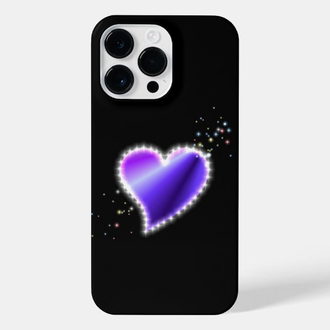 Coração Arco-Íris Roxo com Estrelas a preto (Verso)