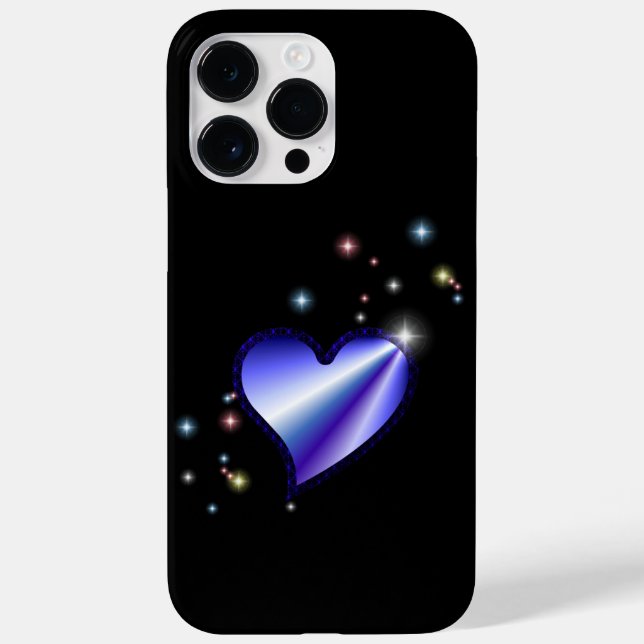 Coração Arco-Íris Roxo com Estrelas a preto (Verso)