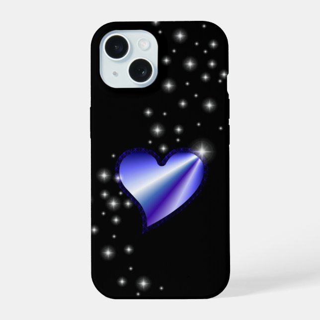 Coração Arco-Íris Roxo com Estrelas a preto (Verso)