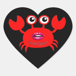 Coração Beije-me se puder! Adesivo