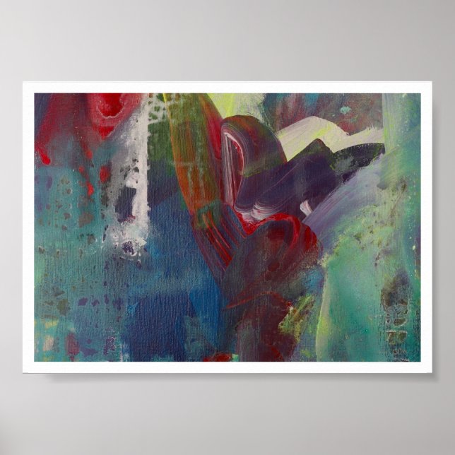 Coração Bits 5x7 Impressão de arte original (Frente)