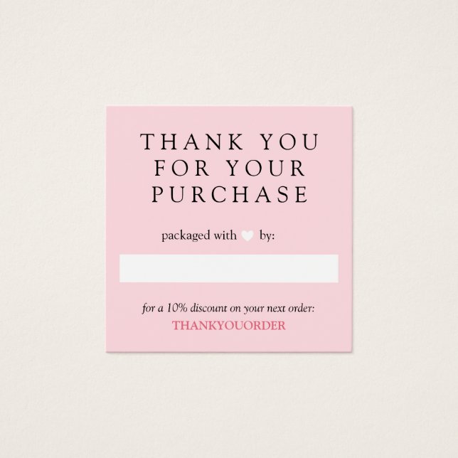 Coração Branca Rosa Obrigado Pela Ordem (Frente)