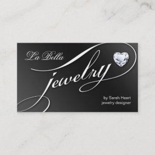 Coração branco 2 do preto do cartão de visita da