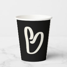 coração branco abstrato a preto