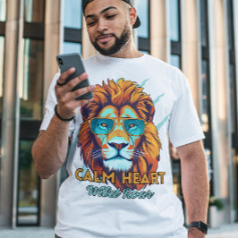 Coração Calmo, Rugido Selvagem – Camiseta Motivaci