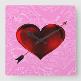 Coração com Seta no Relógio de Frost Rosa