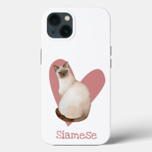 Coração Cor de Água do Gatinho Rosa Siamês