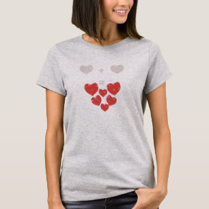 Coração + Coração = Camiseta Funky de Amor