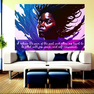 Coração Curativo: Poster de Alegria, Paz e Autocom