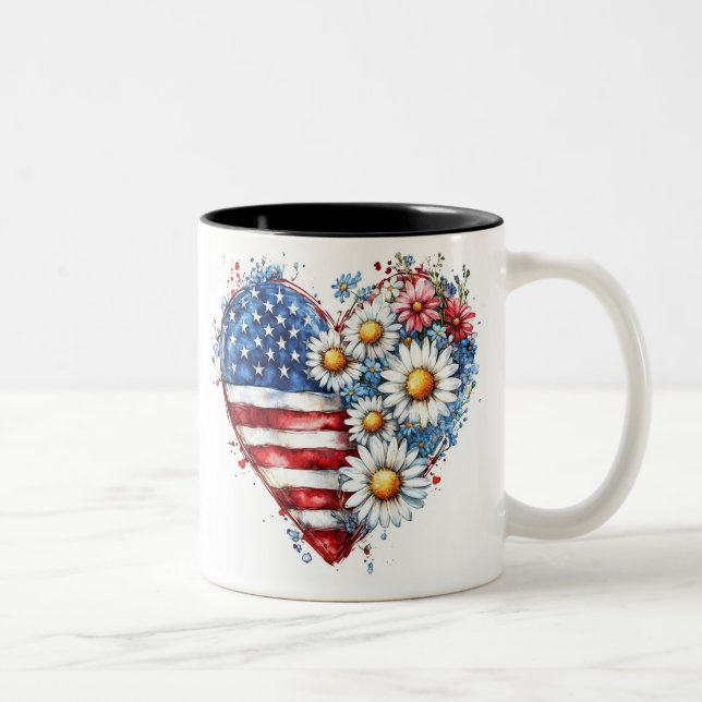 Coração da flor - caneca americana (Direita)