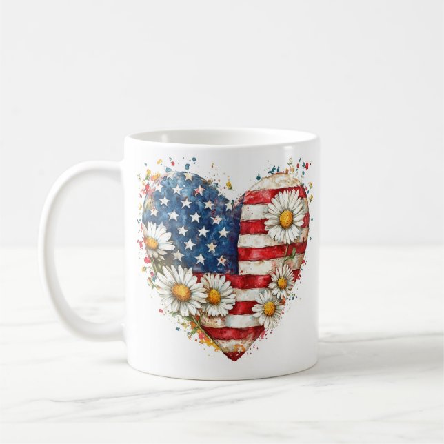 Coração da flor - caneca americana (Esquerda)