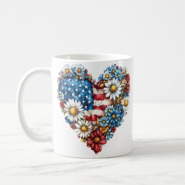 Coração da flor - caneca americana (Esquerda)