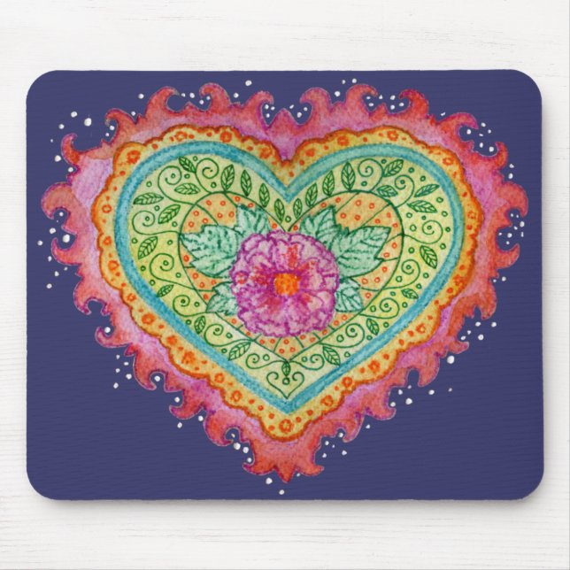 Coração das chamas Mousepad (Frente)