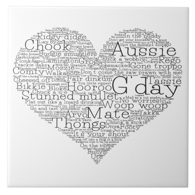 Coração das gírias australianas (Frente)