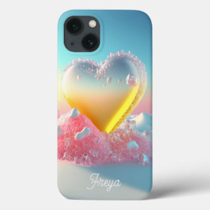 Coração de Amor Feminino Moderno Personalizado Nom