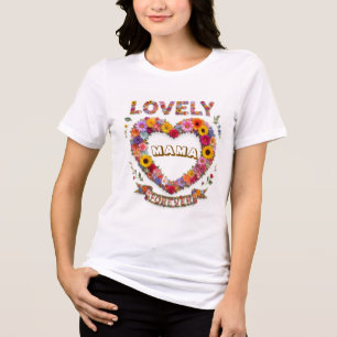 Coração de Amor Floral Personalizado – Mamãe & Mãe
