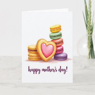 Coração de Confeitaria Cartão do Dia das Mães