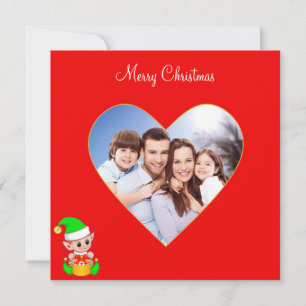 Coração de Família Personalizado e Natal de Elfo F