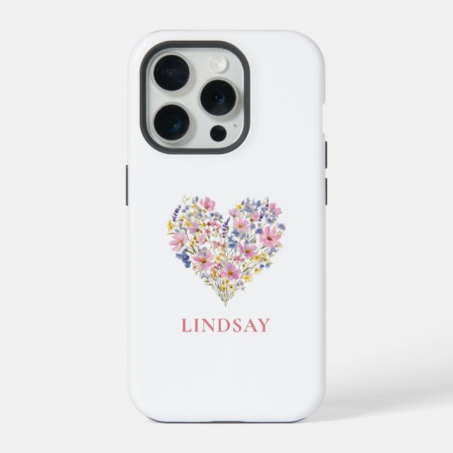 Coração de Flor Silvestre Personalizado (Verso)
