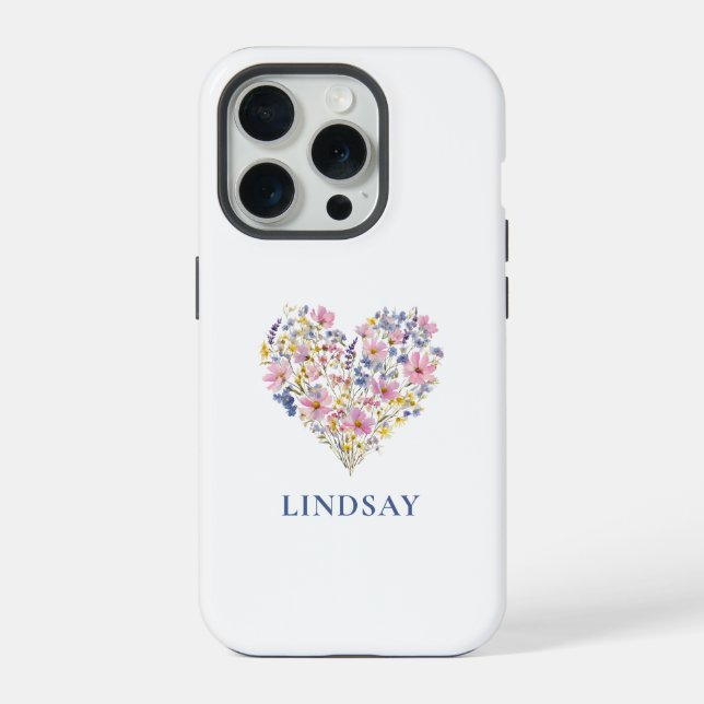 Coração de Flor Silvestre Personalizado (Verso)