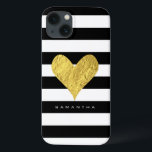 Coração de Folha de Ouro<br><div class="desc">PERSONALIZAÇÃO ♡ Adicione seu nome, monograma, mensagem etc. ♡ Use suas fontes favoritas. ♡ Adicionar cores personalizadas. NOTE ♡ As cores exibidas on-line podem variar ligeiramente do produto real. ♡ Esse design tem elementos projetados para se parecer com ouro metálico, mas não será impressa nenhuma tinta ou folha metálica nesse...</div>