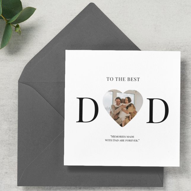 Coração de Fotos Personalizada do Melhor Pai | Dia (Criador carregado)