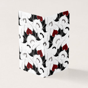 Coração de Halloween com asas de morcego pretas