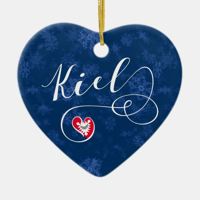 Coração de Kiel, ornamento da árvore de Natal, (Frente)