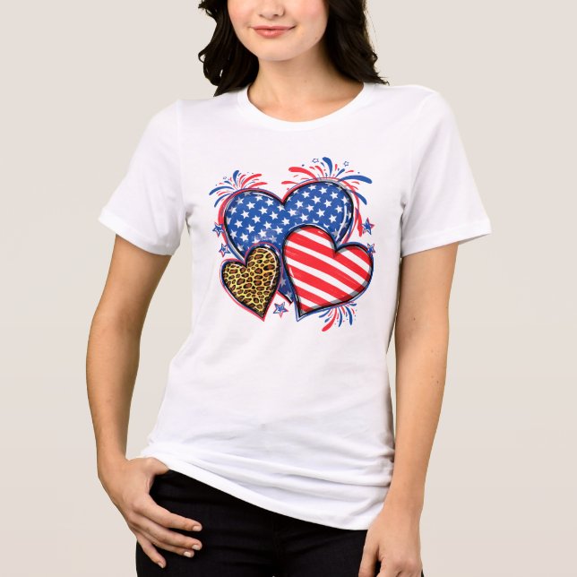 Coração de Leopardo com Bandeira Americana Sublima (Frente)