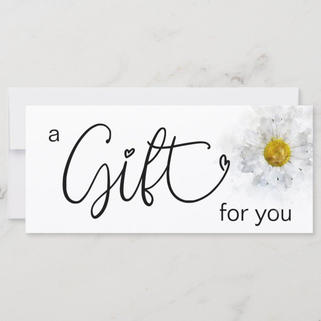 *~* Coração de Margarida com Aquarela Branca Minim (Frente)