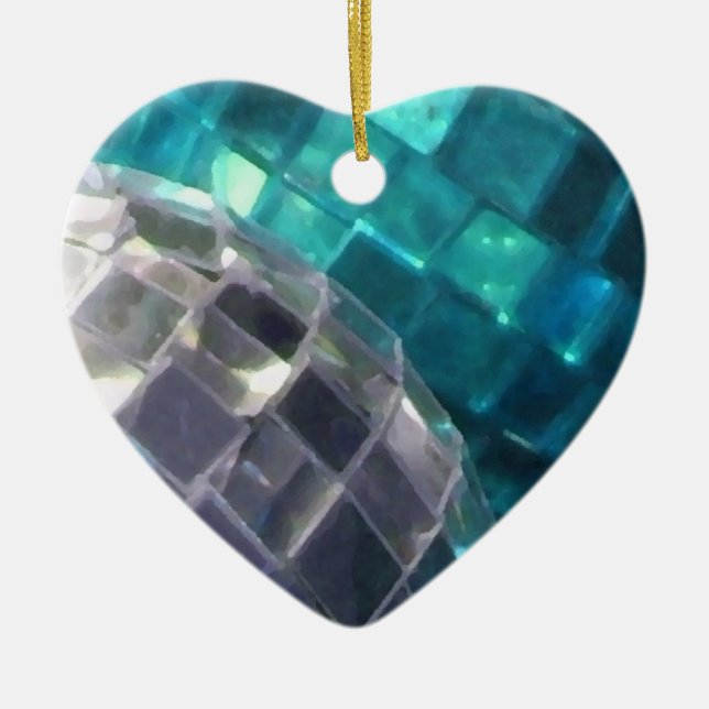 Coração de ornamento detalhado Blue Baubles (Frente)