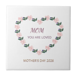 Coração de Peônias Mensagem de Amor da Mamãe