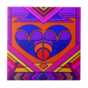 Coração de São Valentim Art Déco