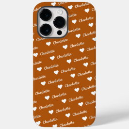 Coração de Script de Nome Repetitivo de Bronze Cas