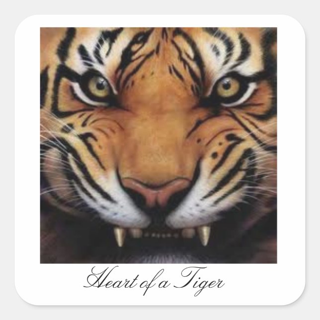 Coração de um adesivo de tigre (Frente)