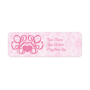 Coração decorativo etiqueta personalizada