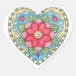 Coração do Doodle - etiquetas